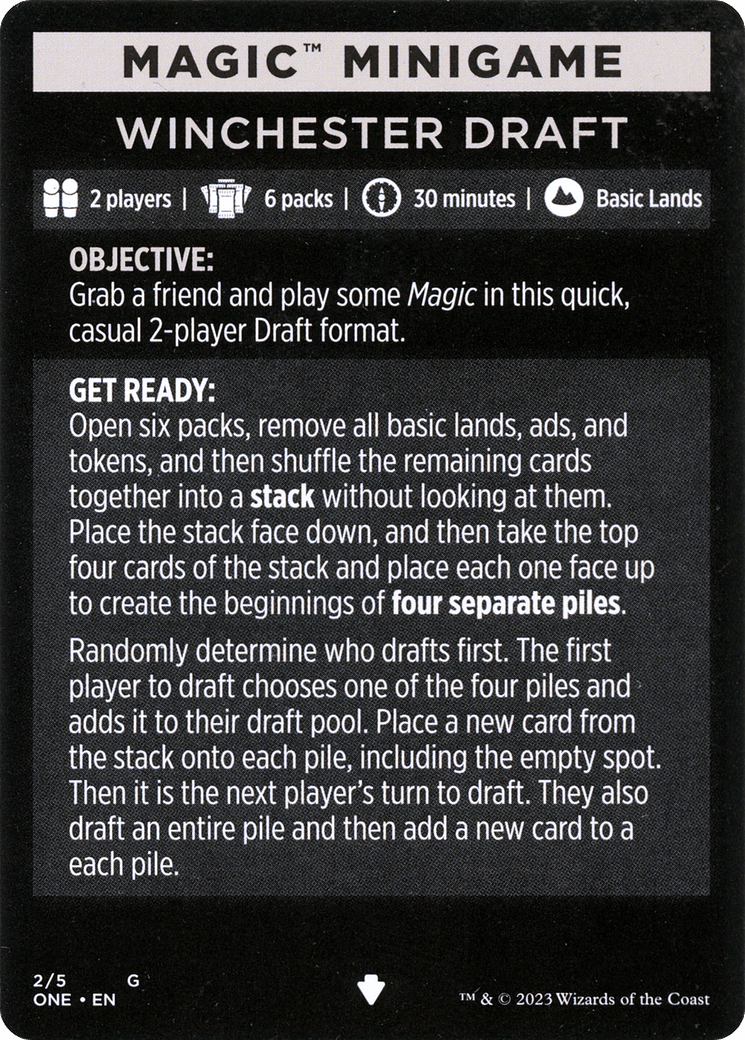 Winchester Draft // Winchester Draft (cont'd) (MONE-002) - Phyrexia: All Will Be One Minigames