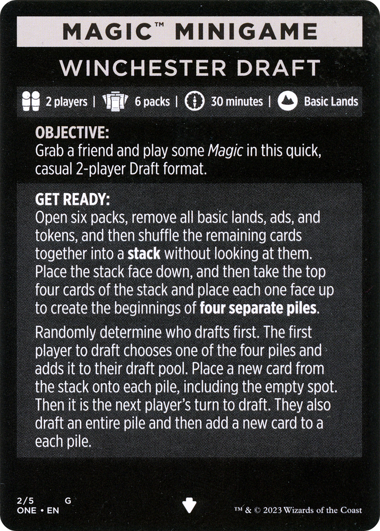 Winchester Draft // Winchester Draft (cont'd) (MONE-002) - Phyrexia: All Will Be One Minigames Foil