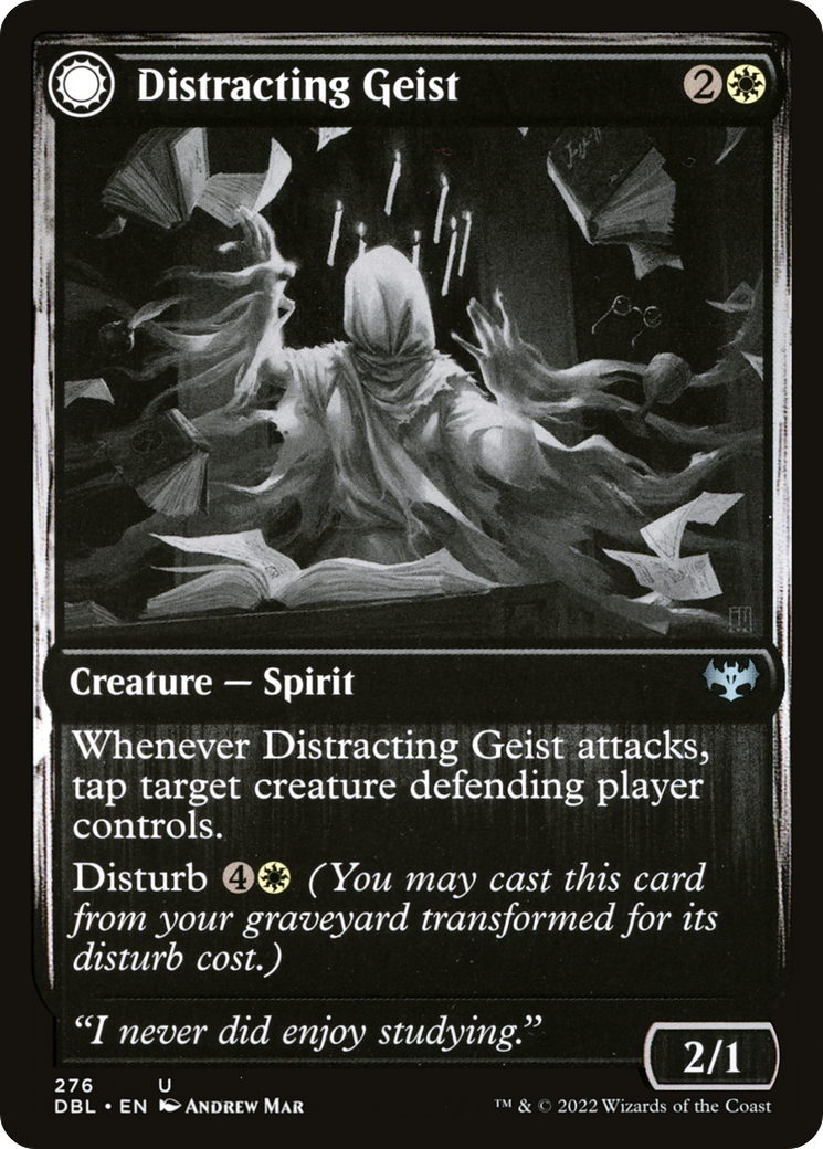 Distracting Geist // Clever Distraction [Innistrad: Double Feature] Foil
