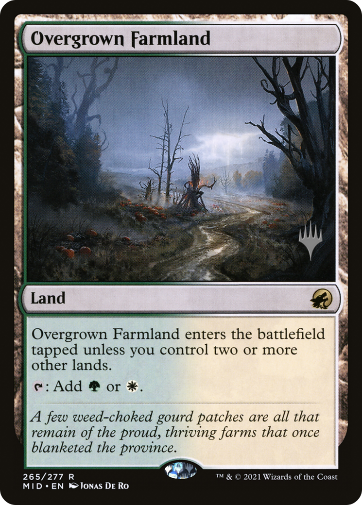 Overgrown Farmland (Promo Pack) [Innistrad: Midnight Hunt Promos] Foil