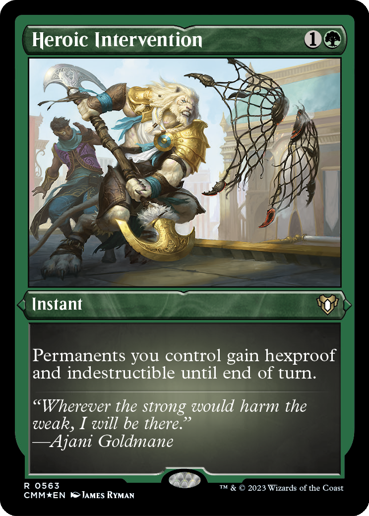 Heroic Intervention (CMM-563) - Commander Masters Etched Foil