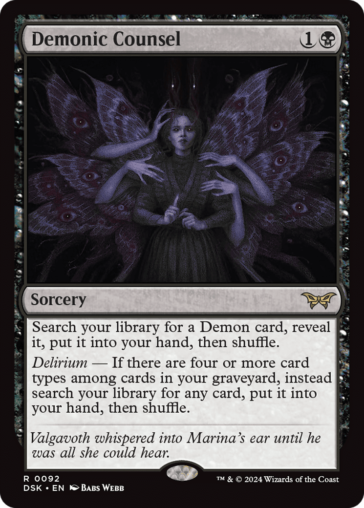 Demonic Counsel [Duskmourn: House of Horror] Foil