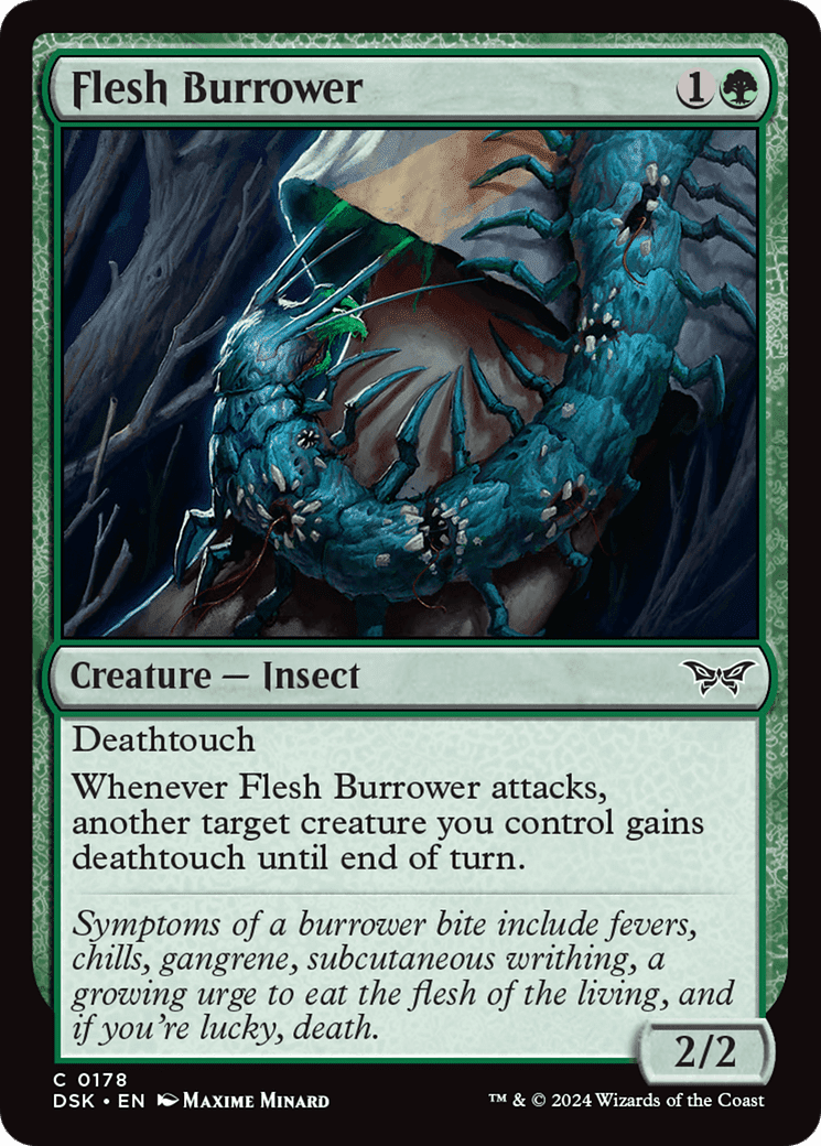Flesh Burrower [Duskmourn: House of Horror] Foil