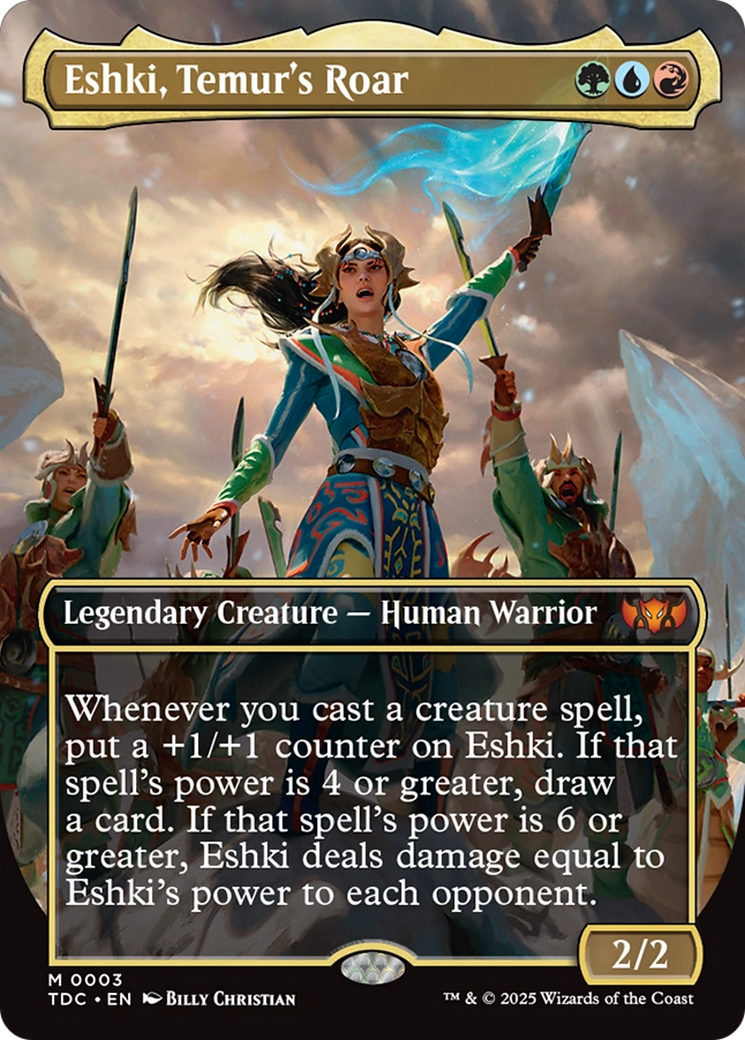 Eshki, Temur's Roar (Borderless) (003) [Commander: Tarkir: Dragonstorm]  Foil
