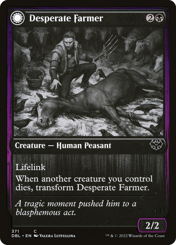 Desperate Farmer // Depraved Harvester [Innistrad: Double Feature] Foil