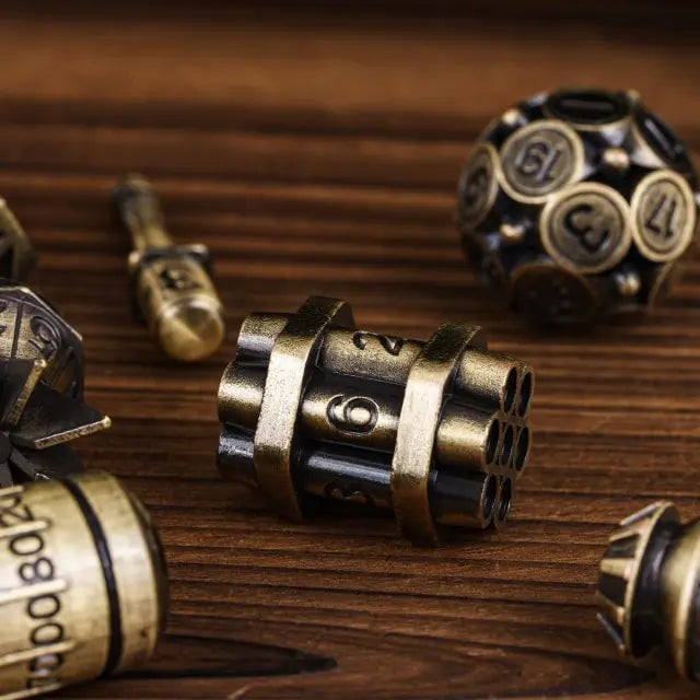 RPG Dice Set | Metal | Ancient Bomb | Bronze