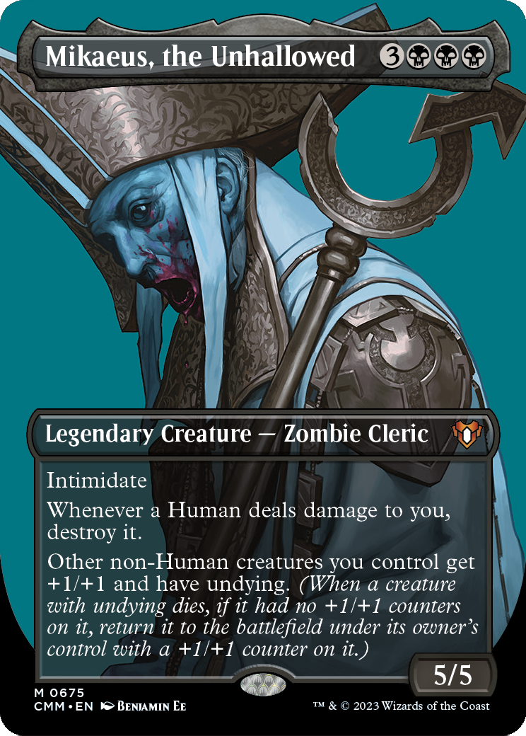 Mikaeus, the Unhallowed (Borderless Profile) [Commander Masters] Foil