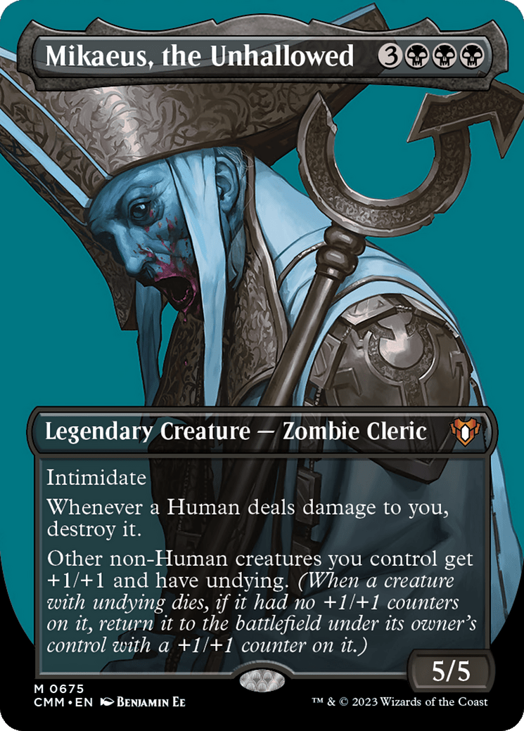 Mikaeus, the Unhallowed (Borderless Profile) [Commander Masters] Foil