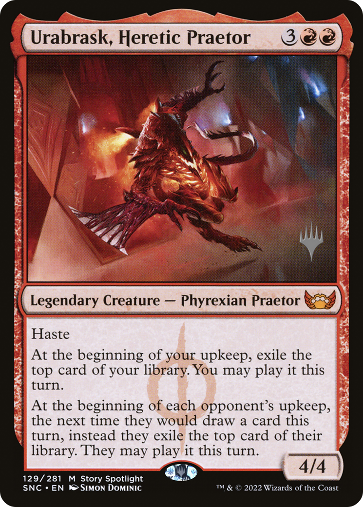 Urabrask, Heretic Praetor (Promo Pack) [Streets of New Capenna Promos] Foil