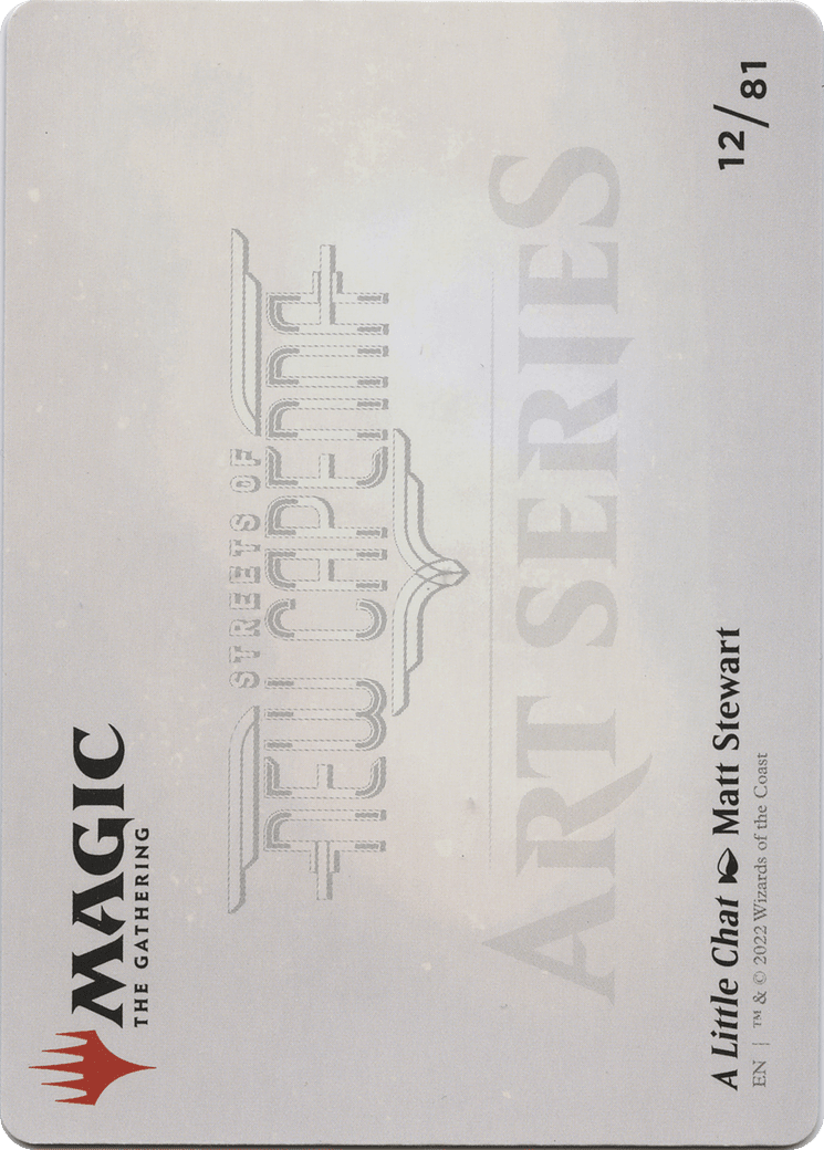 A Little Chat // A Little Chat (ASNC-012) - New Capenna Art Series (Borderless) Foil