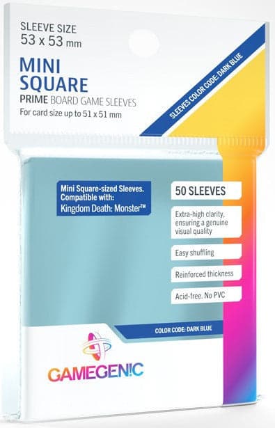 Gamegenic | Board Game Sleeves | Prime | Mini Square Size (53 x 53mm) - 50ct