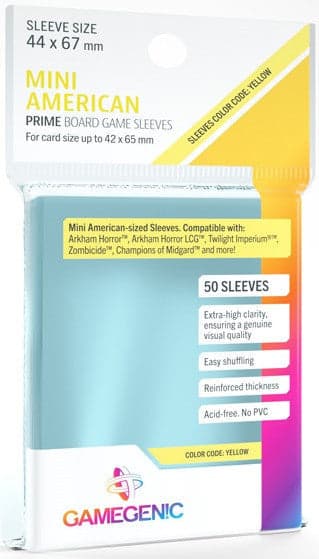 Gamegenic | Board Game Sleeves | Prime | Mini American Size (44 x 67mm) - 50ct