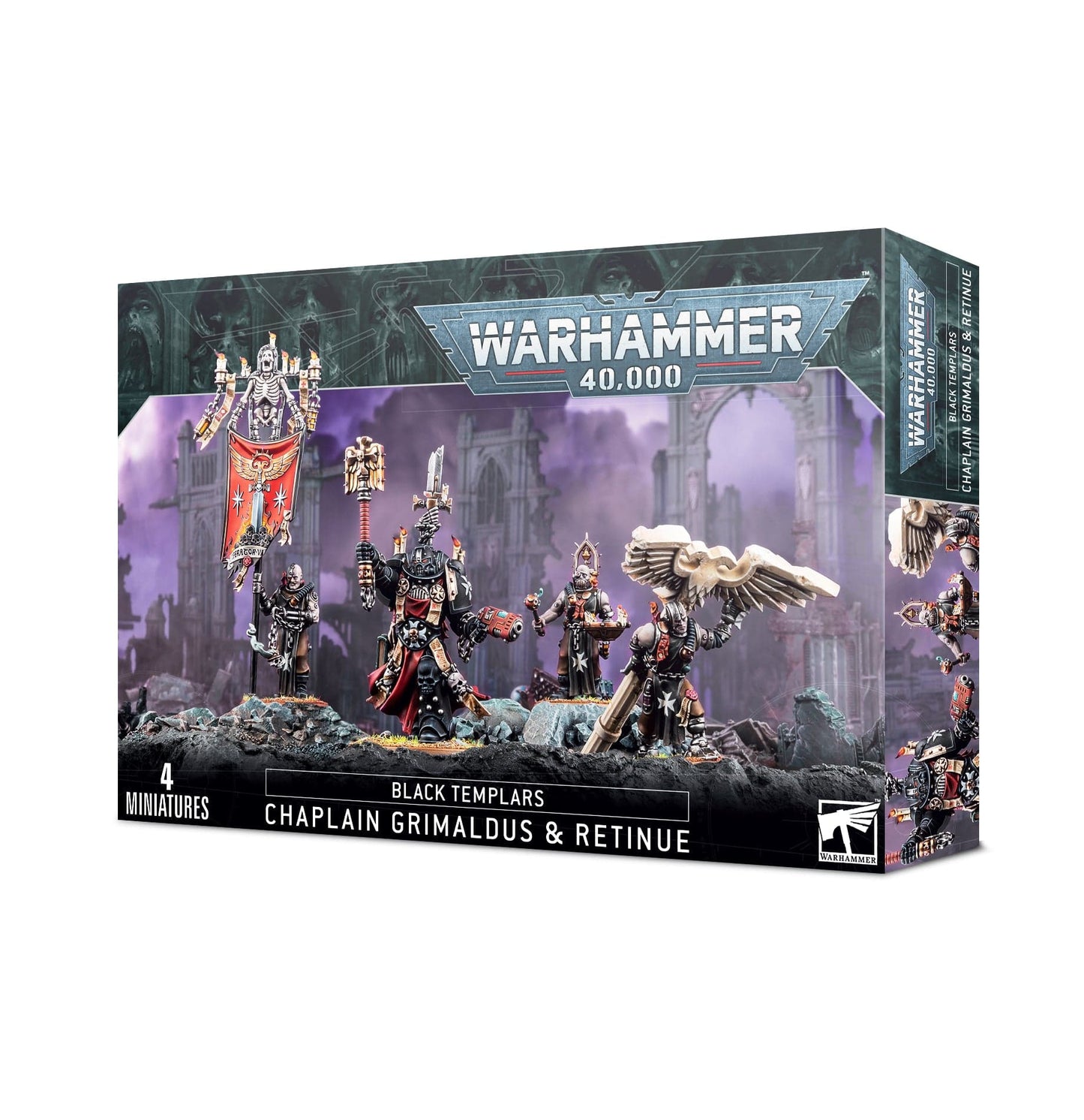 Warhammer 40,000 | Black Templars | Chaplain Grimaldus & Retinue