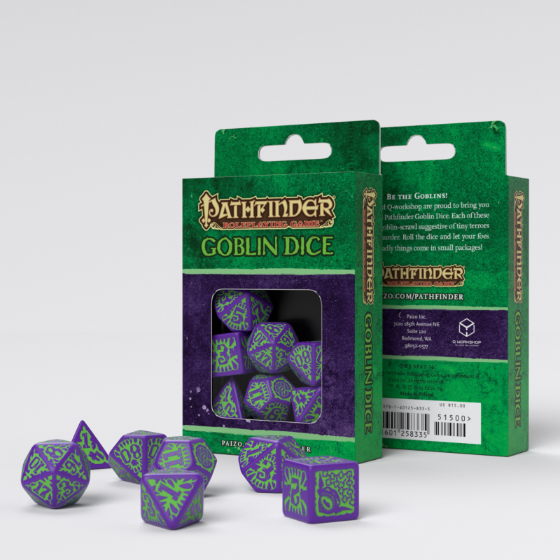 Pathfinder | Goblin Purple & Green Dice Set