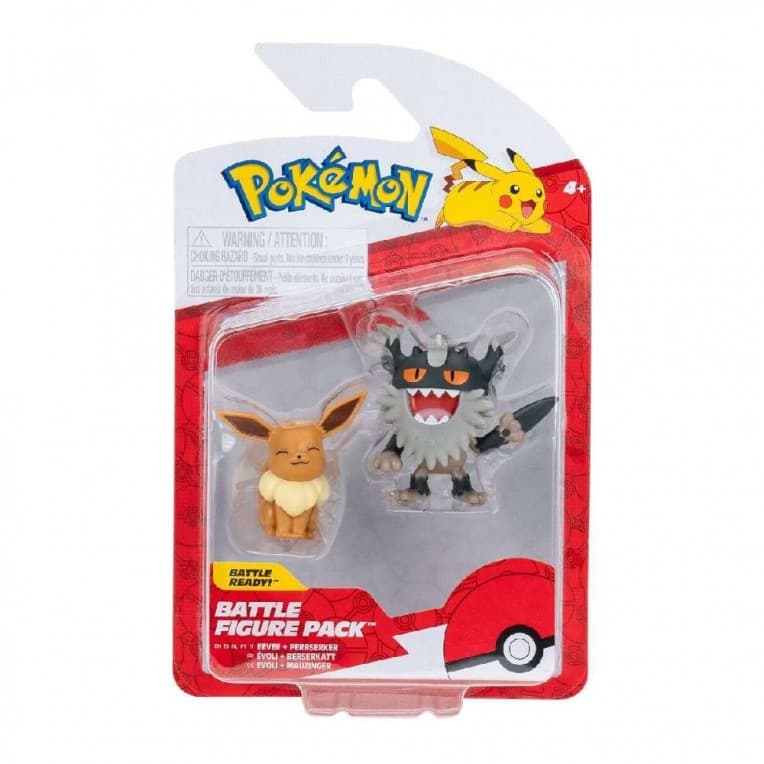 Pokemon Battle Figures | 2 Pack | Eevee & Perrserker