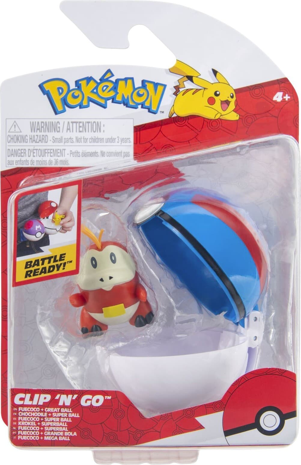 Pokemon Battle Figures | Clip 'n' Go | Fuecoco & Great Ball