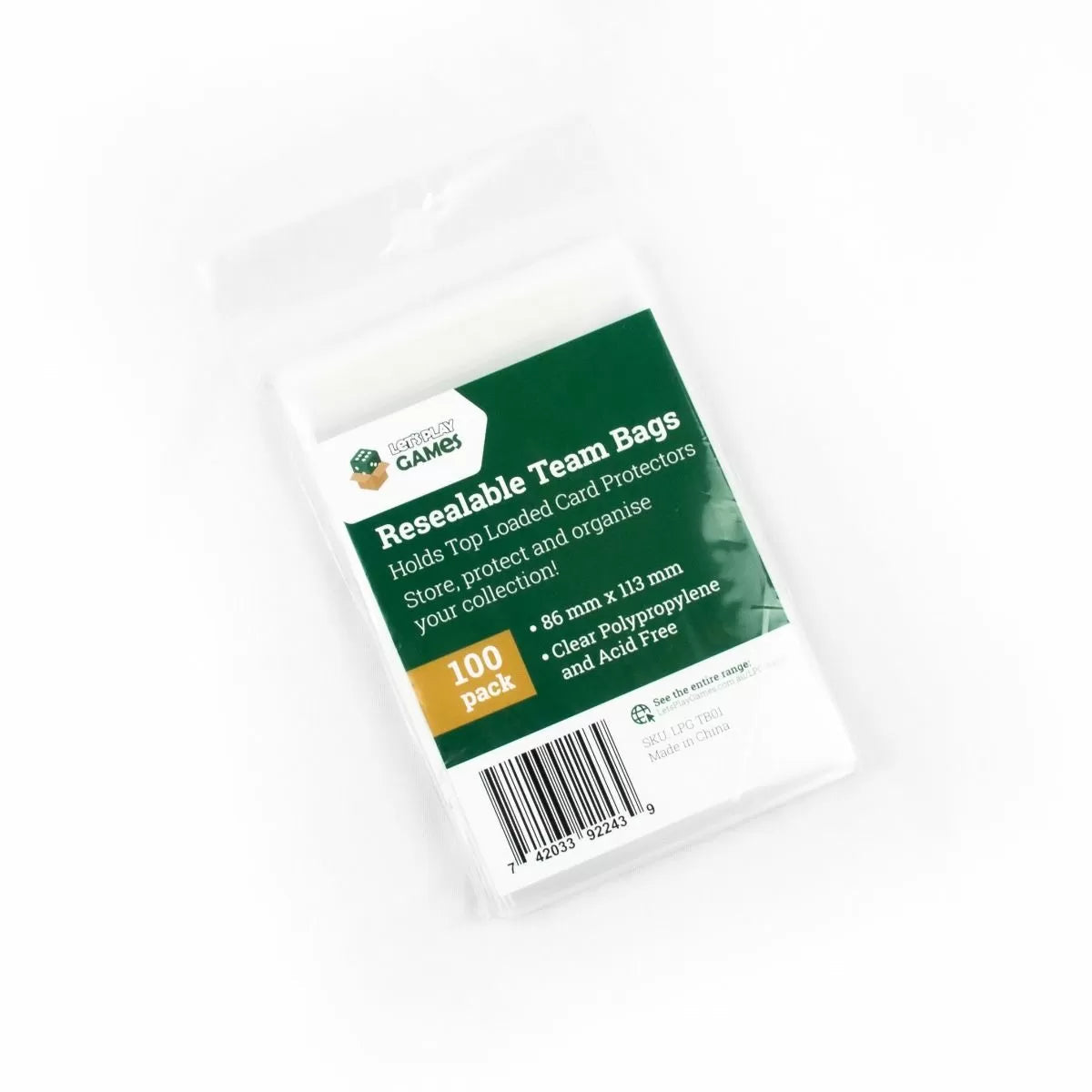 LPG | Resealable Team Bags (Pack of 100)