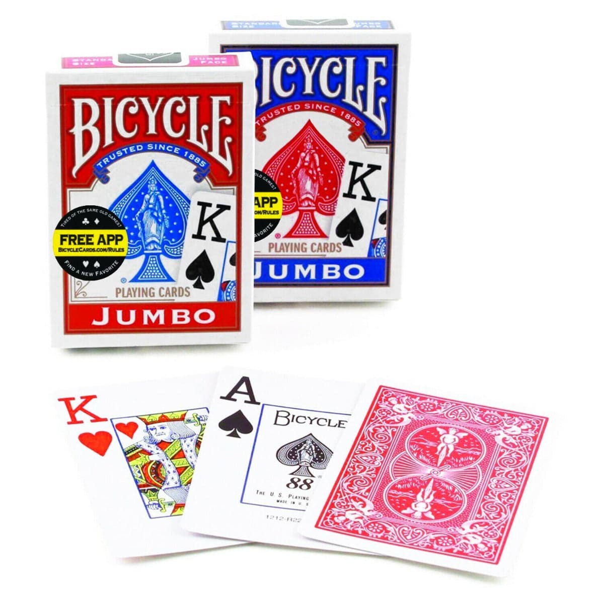 Bicycle Playing Cards |  Jumbo Index (Red)