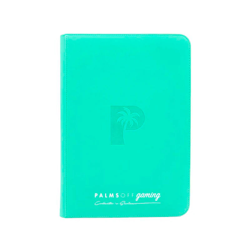 Palms Off | Collector's Series | Clear Top Loader Zip Binder | Turquoise
