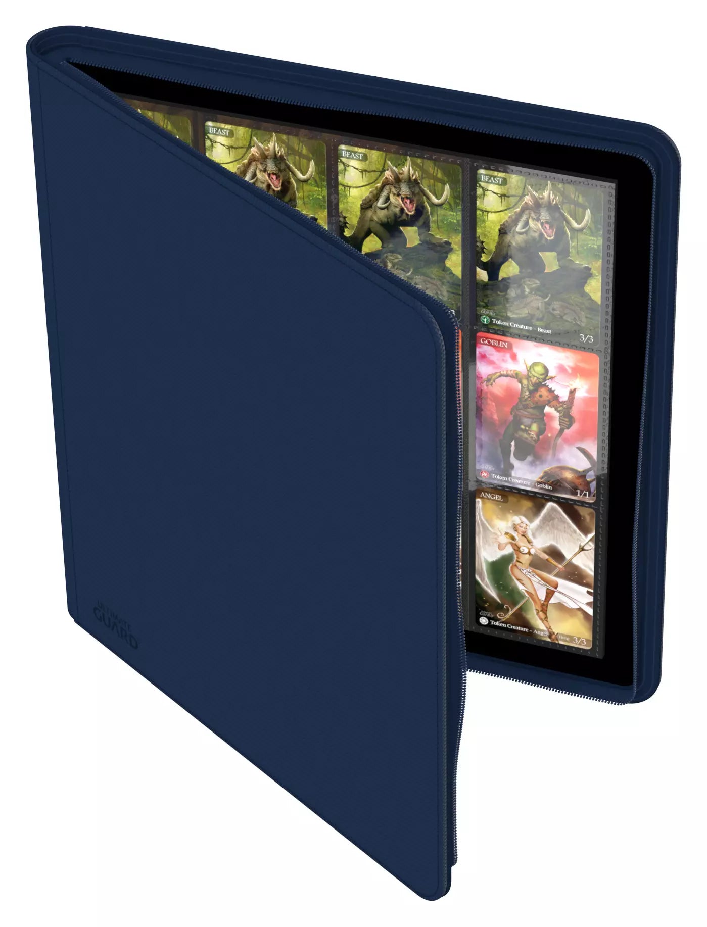 Ultimate Guard 480 | 24-Pocket Quadrow Xenoskin Zipfolio | Dark Blue