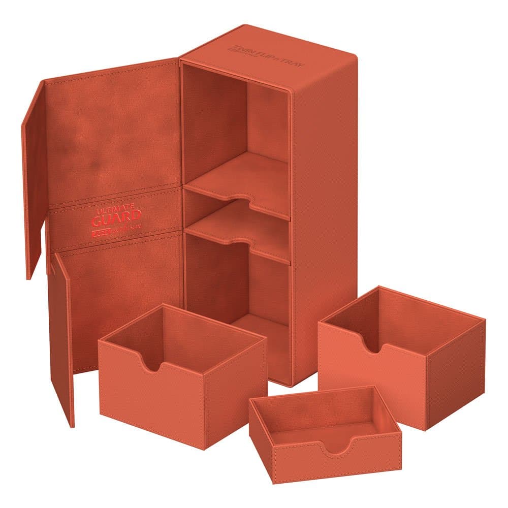 Ultimate Guard | Twin Flip'n'Tray 266+ Xenoskin | 2022 Exclusive | Dark Orange