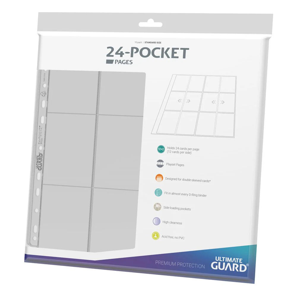 Ultimate Guard | Side-Loading Pages 24-Pocket QuadRow (10 pack) | Clear