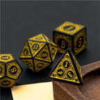 RPG Dice | "Yellow Alchemy" | Set of 7