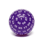 RPG Dice | d100 | Solid Purple | White Ink