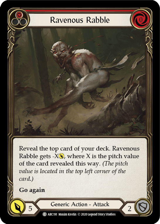 Ravenous Rabble (Red) [U-ARC191] (Arcane Rising Unlimited)  Unlimited Rainbow Foil