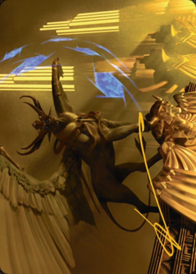 Raffine, Scheming Seer Art Card (Gold-Stamped Signature) [Streets of New Capenna Art Series]