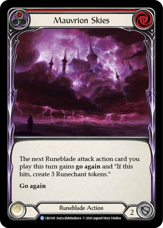 Mauvrion Skies (Red) [CRU145] (Crucible of War)  1st Edition Rainbow Foil