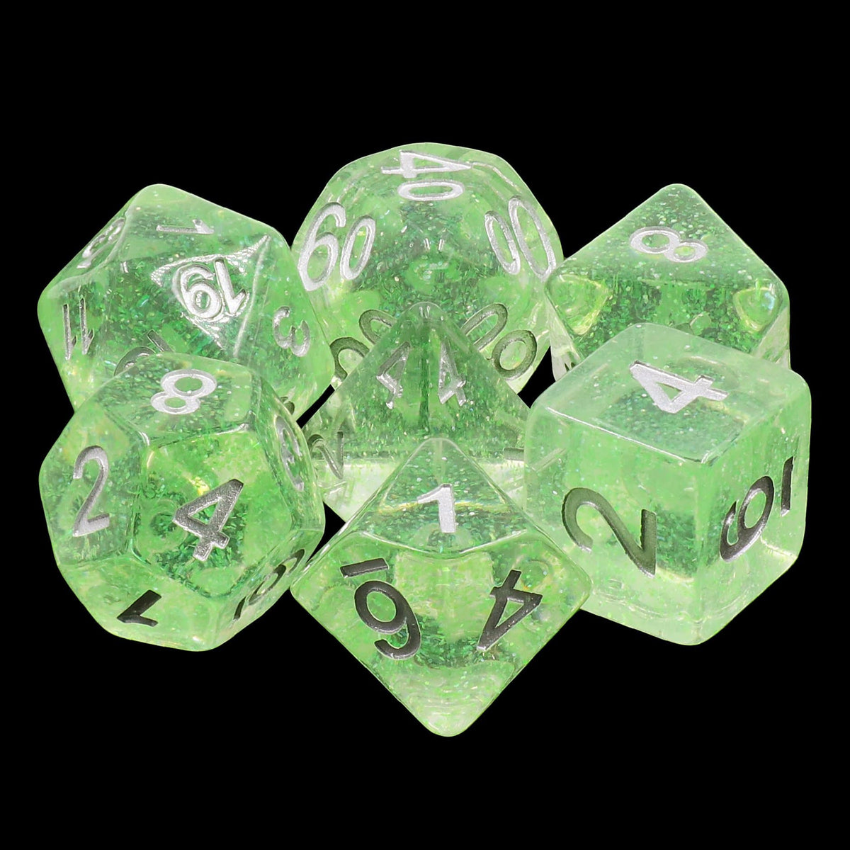 Polyhedral Dice Set | Acrylic | "Light Refreshment" | Set of 7 (D0152)