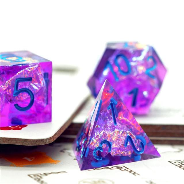 RPG Dice | "Arcane Shards" (Sharp Edged) | Set of 7