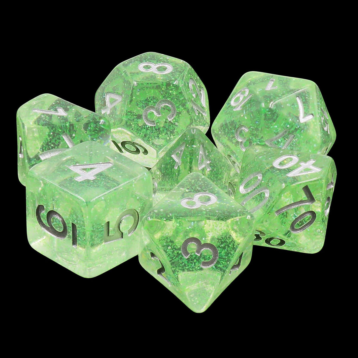 Polyhedral Dice Set | Acrylic | "Light Refreshment" | Set of 7 (D0152)