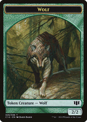 Treefolk // Wolf Double-Sided Token [Commander 2014 Tokens]