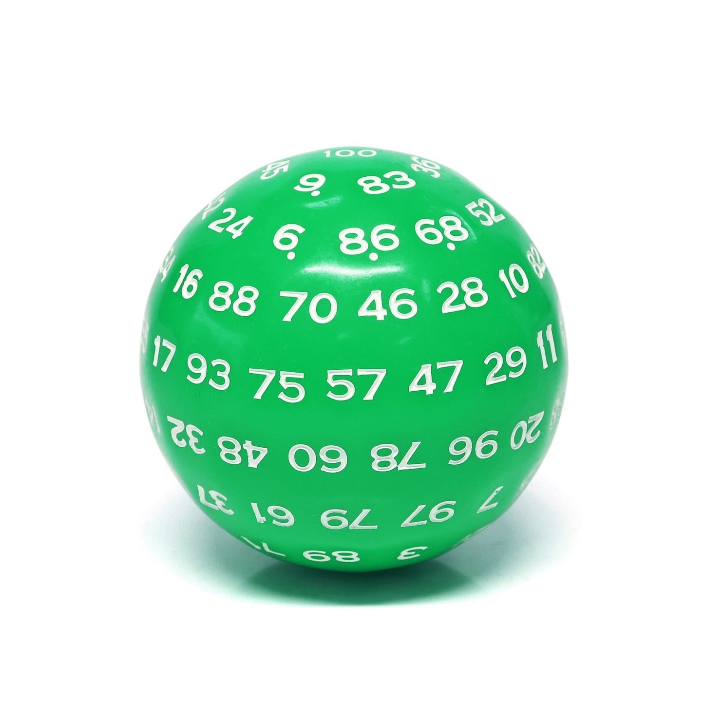 RPG Dice | d100 | Solid Green | White Ink