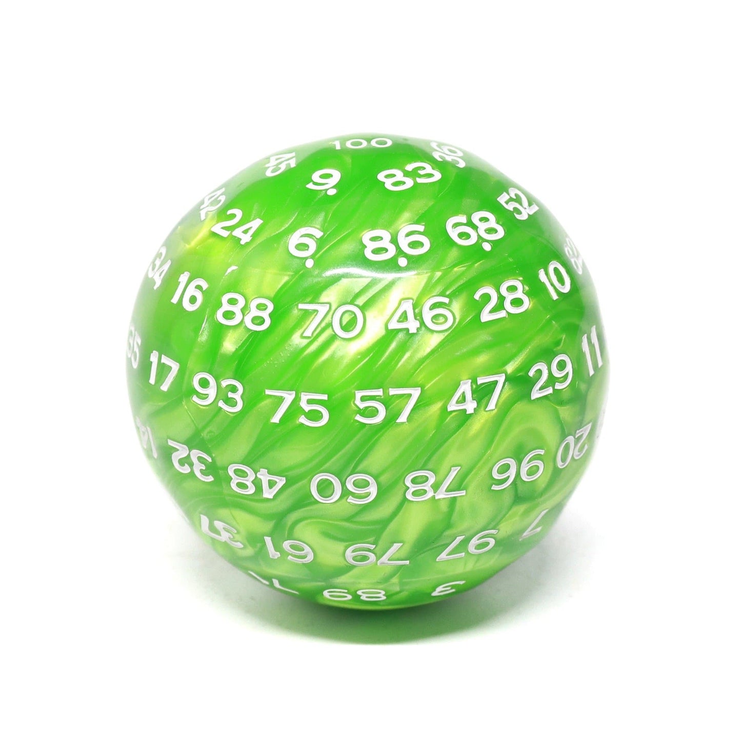 RPG Dice | d100 | Pearl Green | White Ink