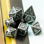 Polyhedral Dice Set | Metal | Mini Silver | Set of 7 (D1001)