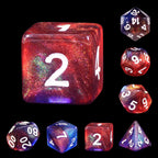 RPG Dice | "Incandescence" (White Ink) | Set of 7