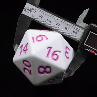 Colossal d20 (55mm) | White w/ Lilac Ink