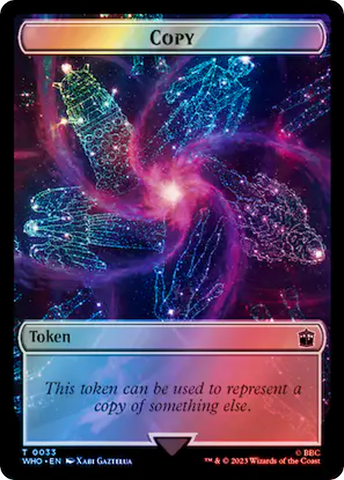 Copy // Beast Double-Sided Token (Surge Foil) [Doctor Who Tokens]