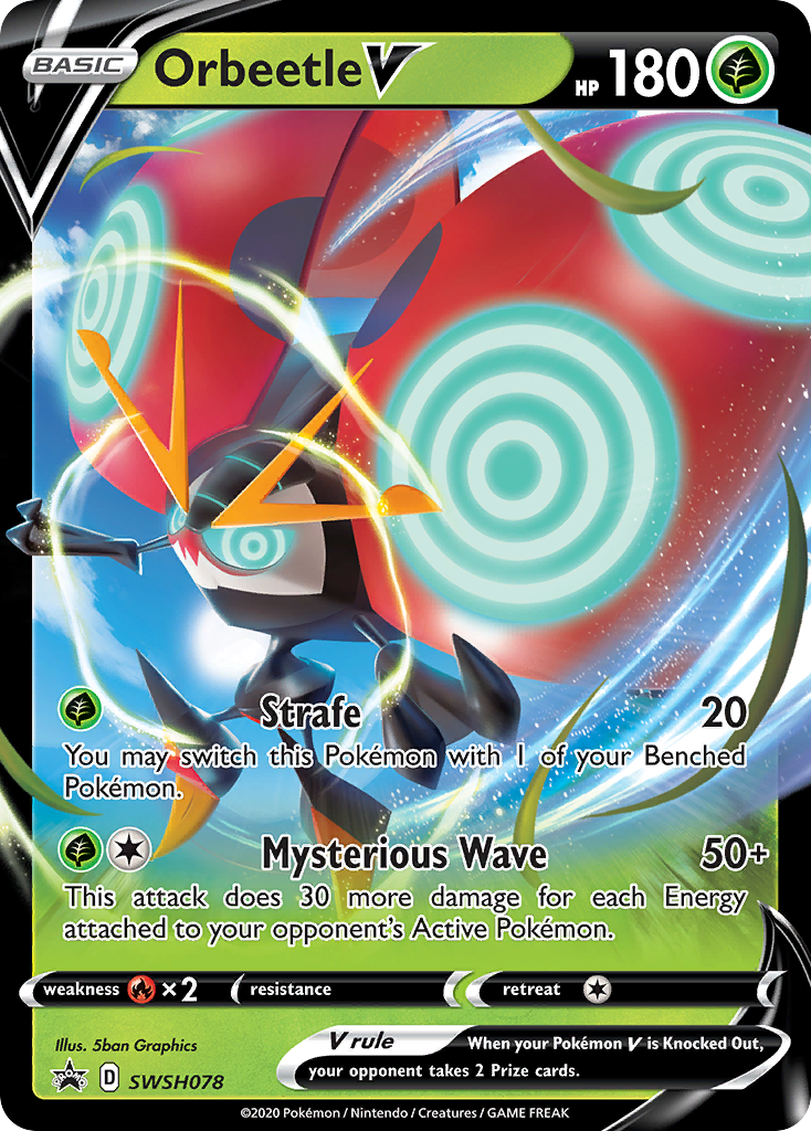 Orbeetle V SWSH078/307 - SWSH Sword & Shield Promo Cards Holofoil