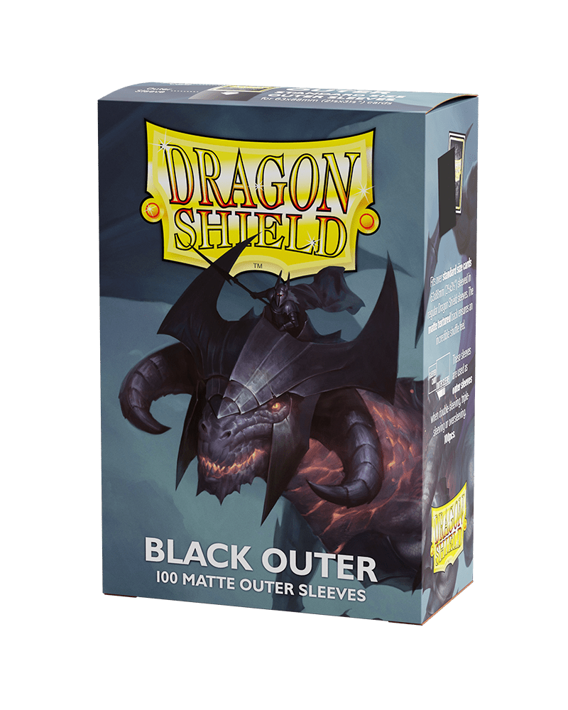 Dragon Shield | Outer Sleeves | 100ct | Black (Matte)