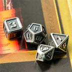 Polyhedral Dice Set | Metal | Mini Silver | Set of 7 (D1001)