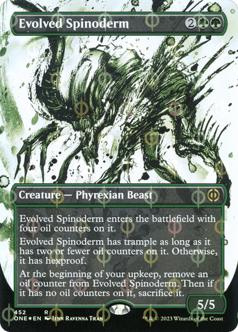 Evolved Spinoderm (Borderless Ichor Step-and-Compleat Foil) [Phyrexia: All Will Be One]