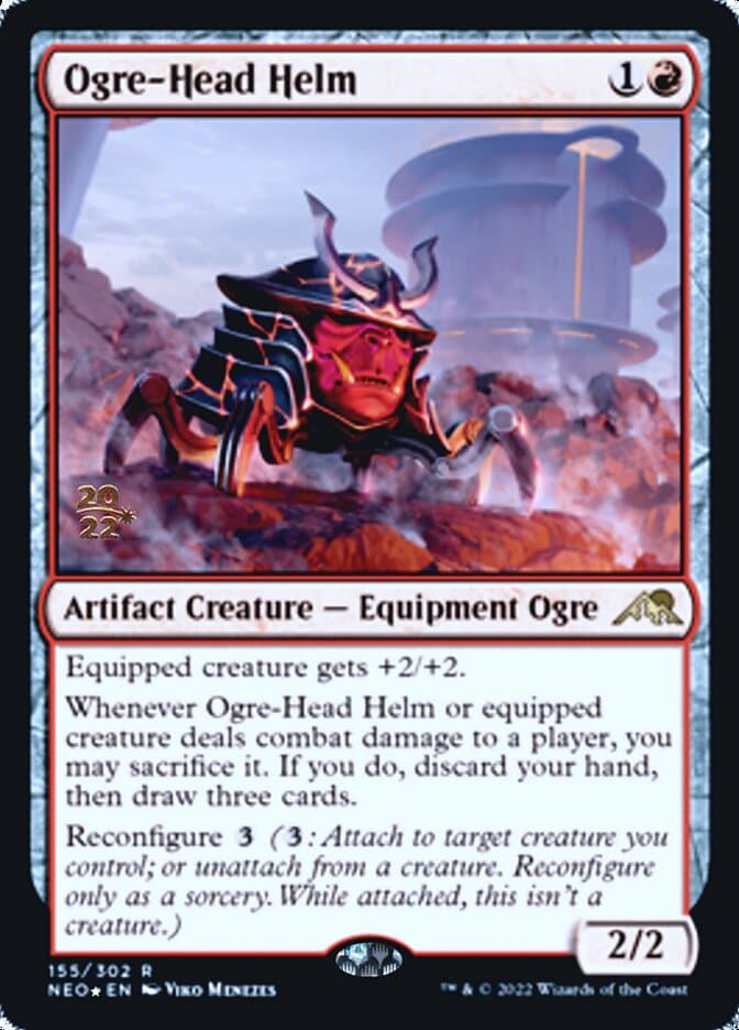 Ogre-Head Helm [Kamigawa: Neon Dynasty Prerelease Promos]