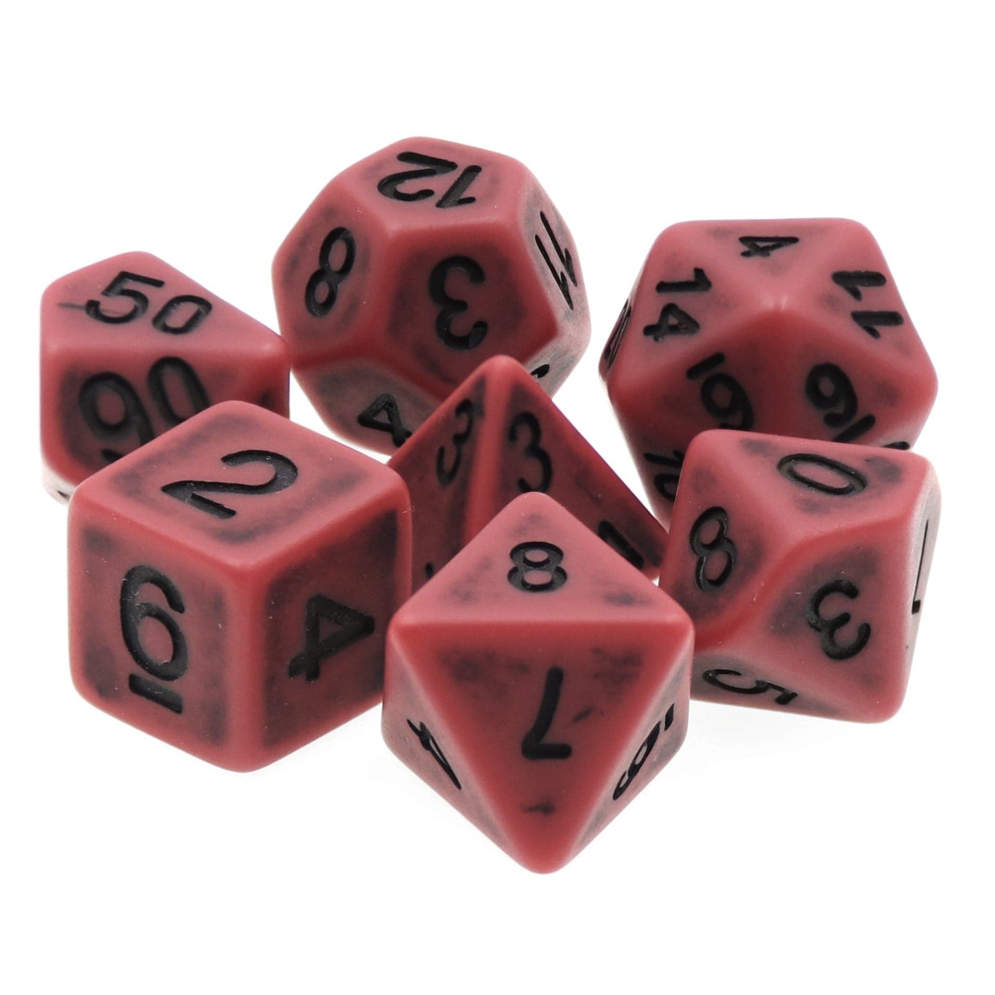 RPG Dice | "Ancient Red" | Set of 7