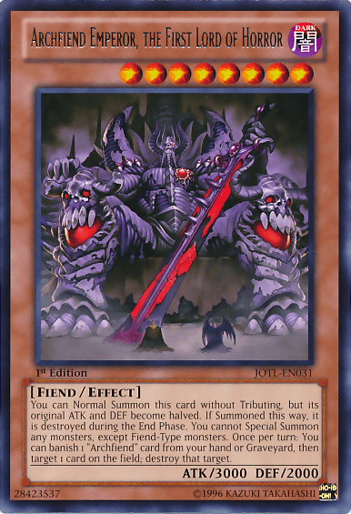 Archfiend Emperor, the First Lord of Horror [JOTL-EN031] Rare