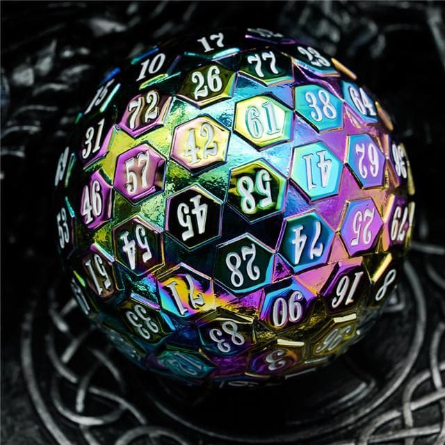 Metal Dice | d100 "Rainbow" Plated