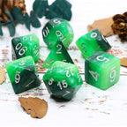 RPG Dice | Layer Green Gradient | Set of 7